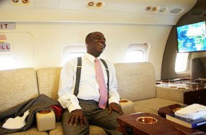 Oyedepo inside one of his private jets