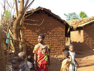 57% of Malawians live in grass thatched house structures