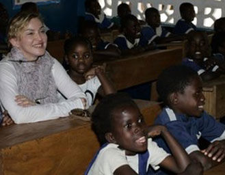 madonna in school malawi