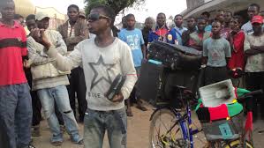 Good news: Joe gwaladi recovers his bike after it was stolen yesterday at limbe market