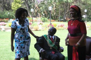 The Mugabes with daughter, Bona