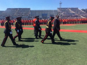 Mutharika inpecting the Army parade