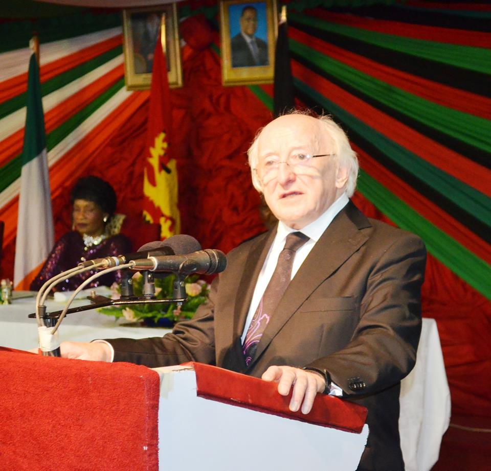IRISH PRESIDENT  PROMISES TO OFFER SUPPORT TO MALAWI