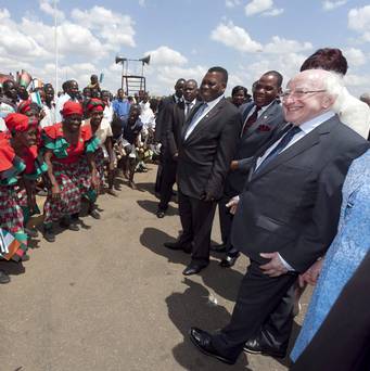 IRISH PRESIDENT VISITS SAOPA MPENI VILLAGE IN SALIMA