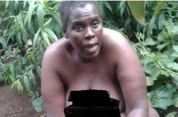 Woman Beaten and Str!pped N*ked for Allegedly Killing Three People Through Witchcraft (Photos)