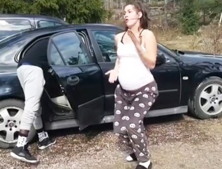 Pregnant Lady Shows Off Her Dance Moves On Her Way To Hospital (VIDEO)