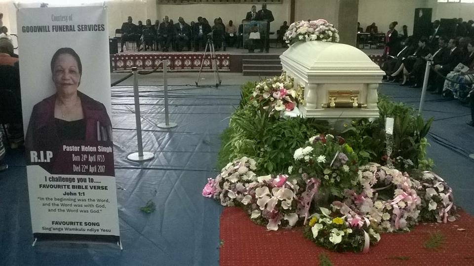 Funeral service of late Helen Singh under way at Comesa hall