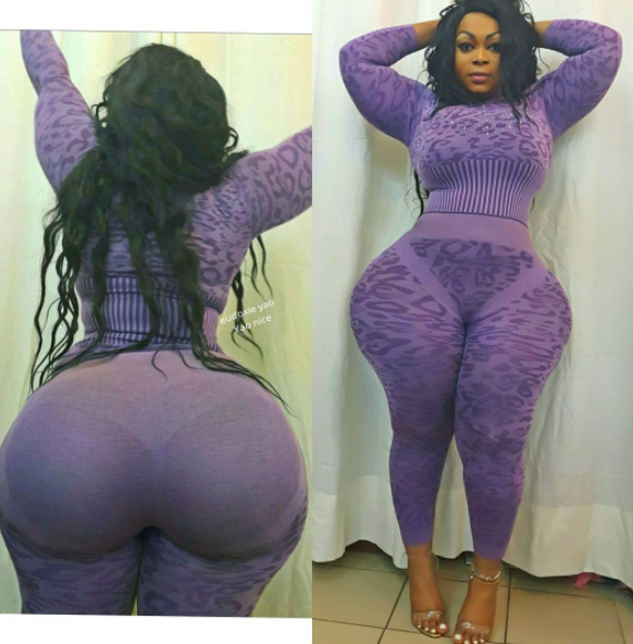 Lady Who Claims To Have The Biggest Butt in Africa Shows Off Her Body (pictures)