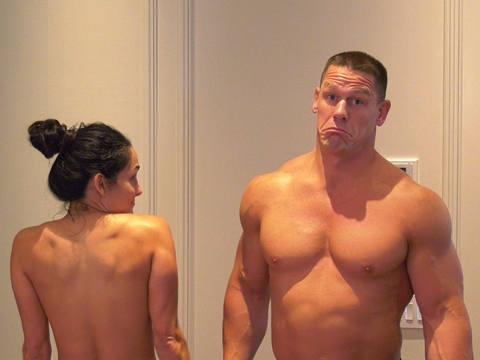 WWE Legend, John Cena and Fiance, Nikki Bella Strips Completely N*ked in Video Clip Gone Viral (Photos)
