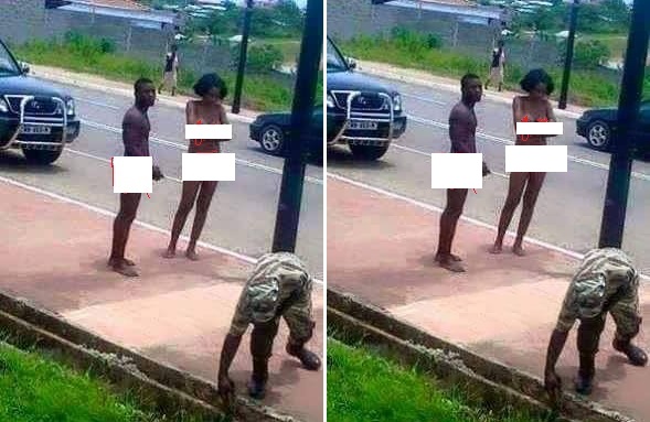 Soldier paraded cheating wife, her boyfriend naked, is that wrong? (photos)