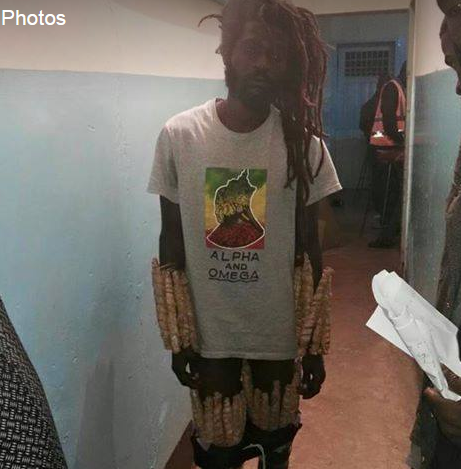 Man arrested for being found with Chamba wrapped in both hands and legs