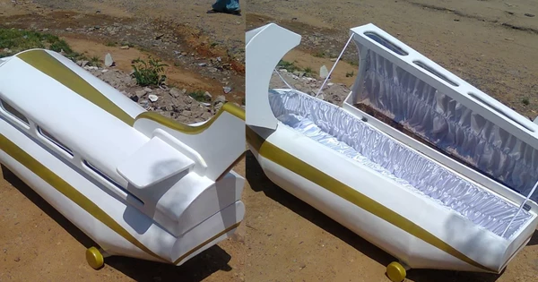 Nigerian Man Makes Aeroplane-Shaped Coffin (pictures)