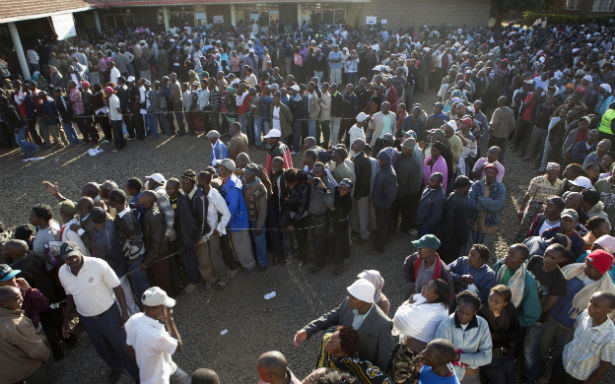 Several Hurt in Stampede at Nairobi Polling Station (See Photos)