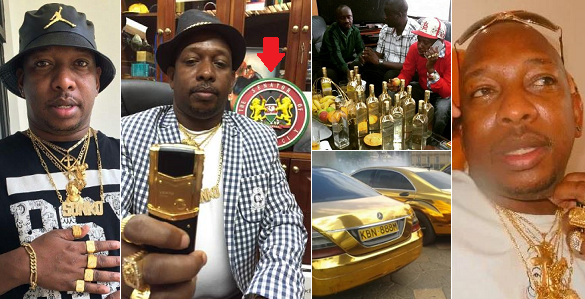 Meet Kenyan Governor, wears multi million dollars jewelries, uses Gold Cars, Gold Phones & Drinks Gold Wine (Photos)