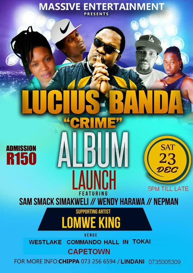 Lucius Banda takes 19th album launch to South Africa