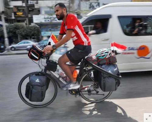 Egyptian Man is Reportedly Cycling to Russia to Support his Team during World Cup in June