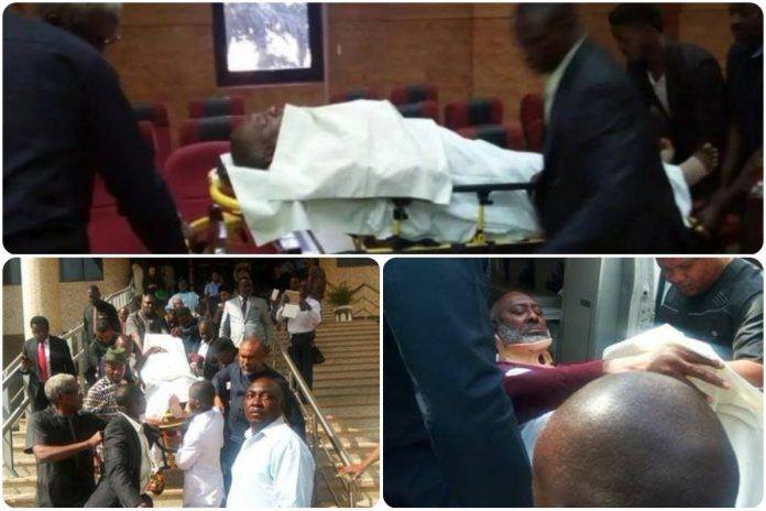 Nigerian Senator Dragged to Court on a Stretcher