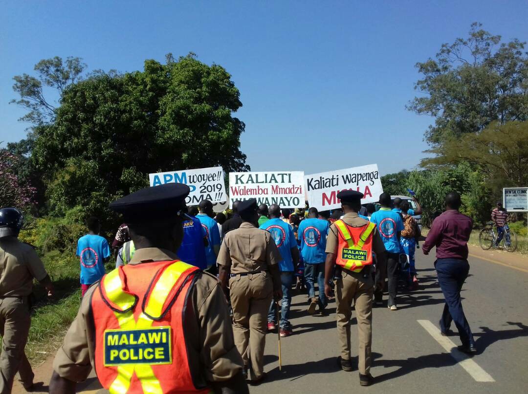 DPP supporters protest against Kaliati in Mulanje