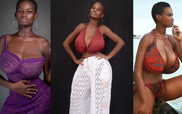 Meet Ghanaian Model who Became Famous for Having Biggest Breasts (Photos) .