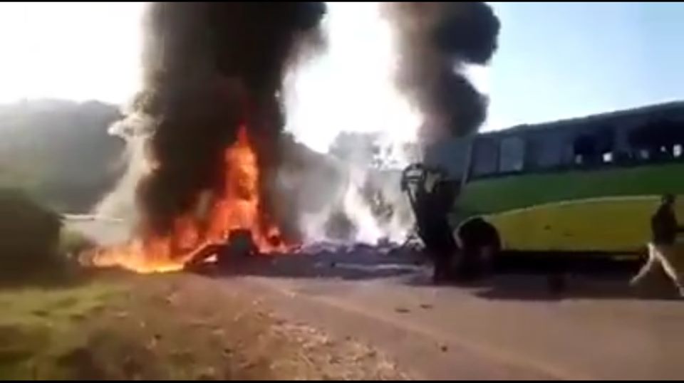 “ZAMBIA WOMAN BURNT IN  HORRIFIC ROAD ACCIDENT” Police Say