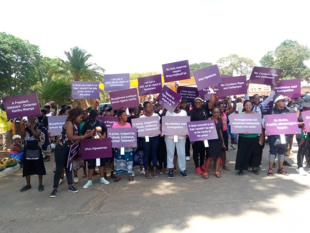 Malawians In Peaceful Protest Over Sexual Assaults By Police Officers In Msundwe Face Of Malawi 