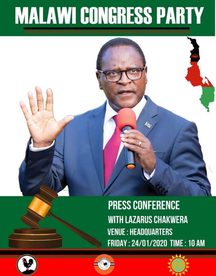Malawi Congress Party to Hold Press Briefing on ‘National Issues’ at 10