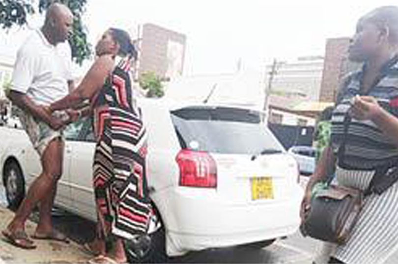 Furious Wife Drags ‘Sheating’ Husband Down Road By His Manhood