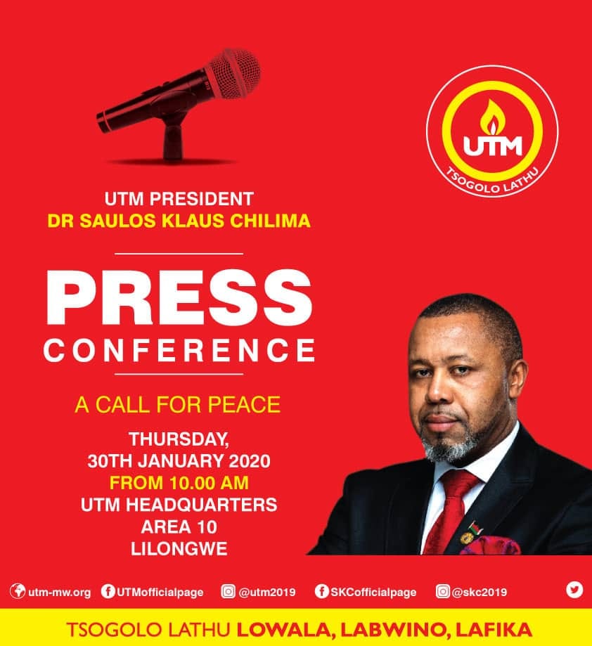 Chilima to Hold Press Briefing Tomorrow