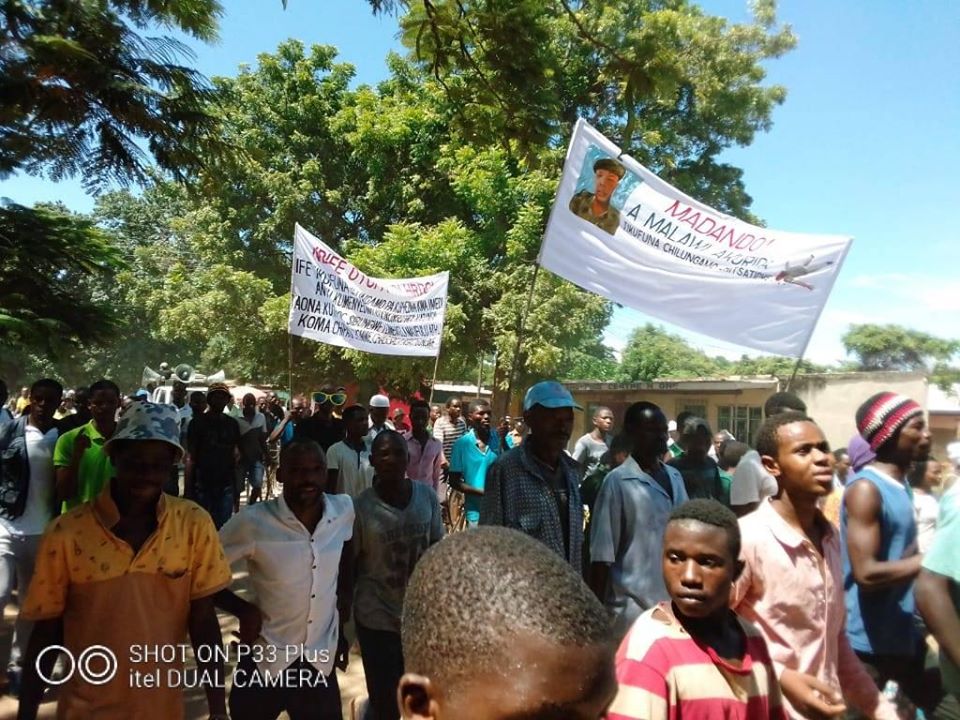 Mangochi Citizens On The Streets Supporting Detention of HRDC Leaders