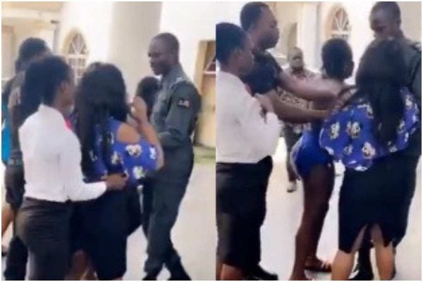 Watch Video As Wife Caught Her Husband And His Side Chic At A Hotel