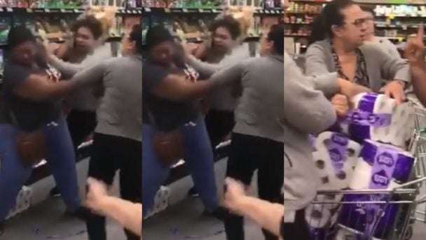 Three Ladies Exchange Blows Over Toilet Roll As CoronaVirus Causes Shortage(Watch Video)