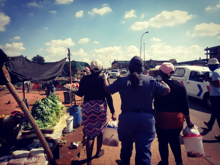 Women selling nuts and eggs arrested in SA lockdown operation