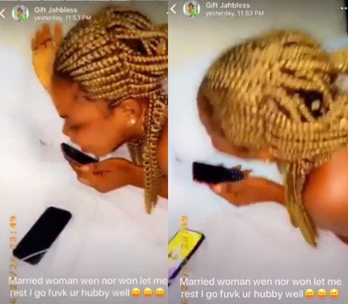 Watch Side Chic Call Married Woman To Hurl Insults At Her, Vows To Continue Sleeping With Her Husband