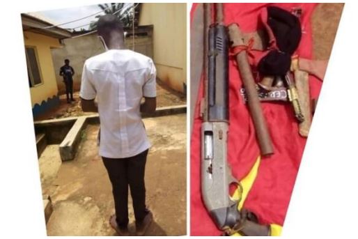 16-yr-old  Schoolboy Caught With A Double-Barreled Gun In School