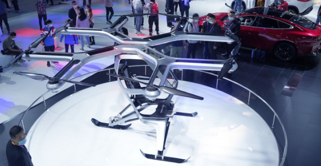 Chinese Tesla Competitor Unveils Flying Car at Beijing Auto Show