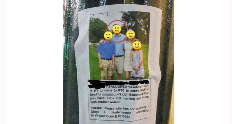 Wife embarrasses cheating husband by putting him on posters around the city