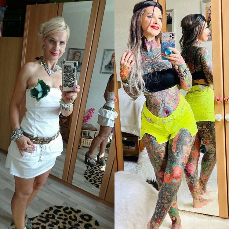 Tattoo-Obsessed “Grandma” Covers Her Whole Body With Colorful Ink in Just Five Years
