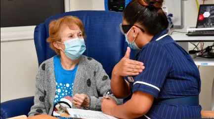 90-year-old British woman becomes first to receives Covid-19 vaccine