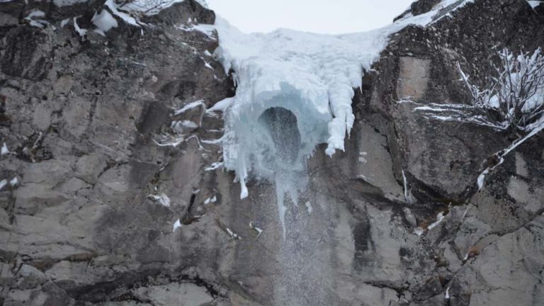 Frozen Waterfall Collapse Kills One In Russia