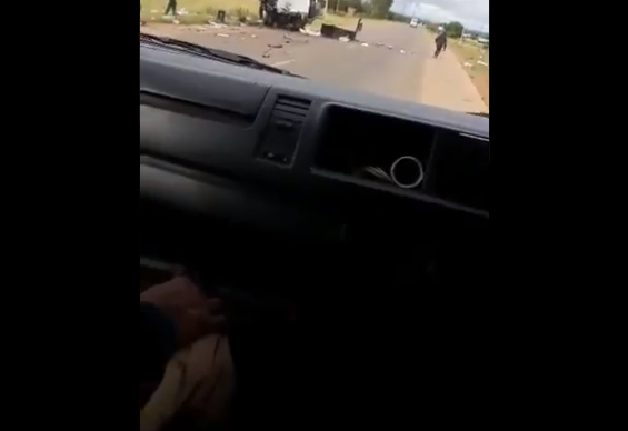 Cash van blown up, robbed (Video)