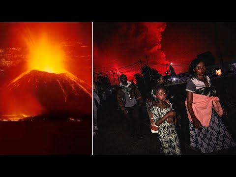 DRC Volcano eruption causes thousands to flee