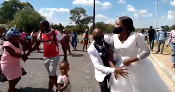 DRAMA AS BABY MAMA ENVADES THE SECRET WEDDING