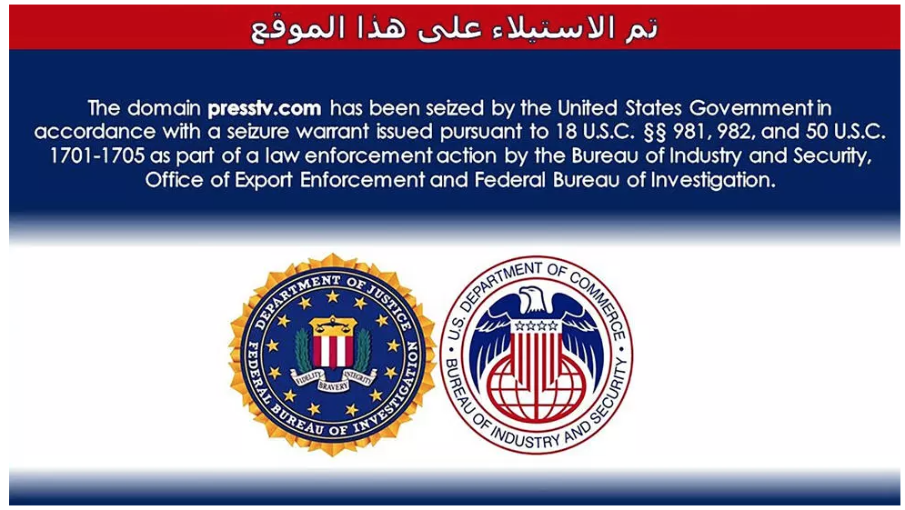 US seizes Iranian state news websites