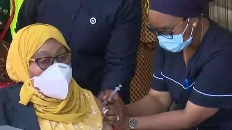 Tanzania President Samia Suluhu vaccinated against COVID-19
