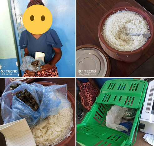 LOVING WIFE ARRESTED FOR BRINGING MARIJUANA TO HUBBY LOCKED IN POLICE CELL (See Photos)