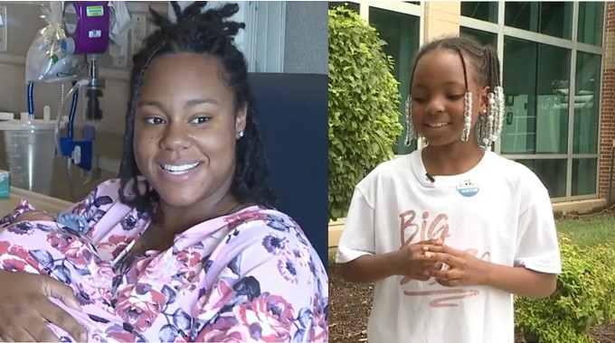 9-year-old helps her Mum deliver as she goes into early labour