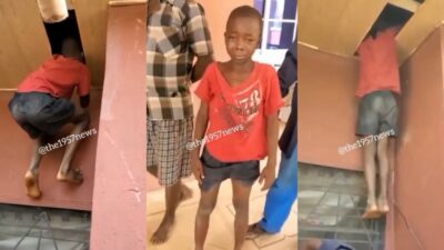 Watch how little boy broke into the ceiling of his neighbour to steal money