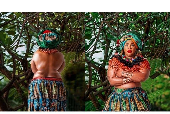 Nigerian Actress Goes Topless, Says Holy Spirit Inspired Her