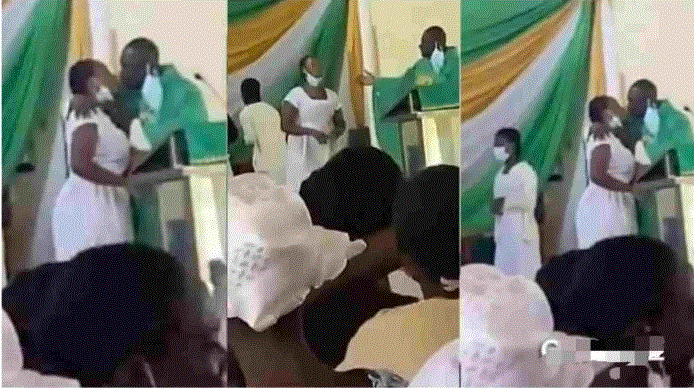 Anglican church reacts after its Priest was caught kissing female students during prayers (Watch Video)