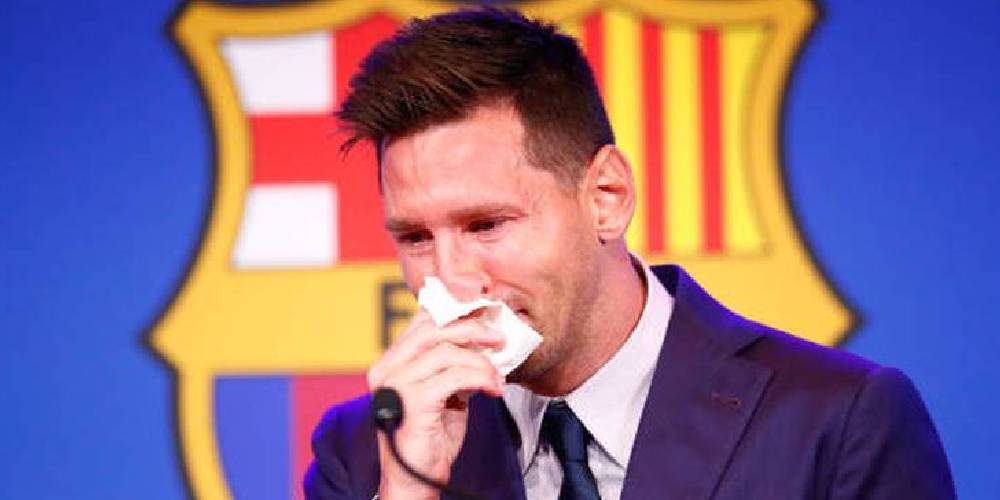 Lionel Messi Weeps Like A Child Following His Departure From FC Barcelona